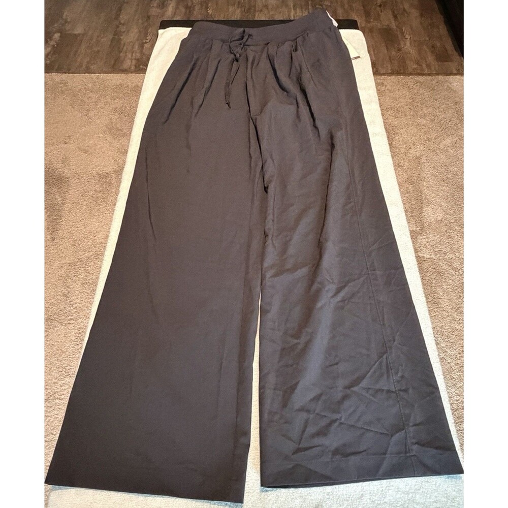 Calia Womens Truelight Wide Leg Pants Black Mid Rise Stretch Size Medium NWT